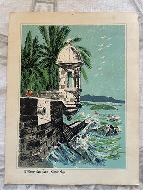 4 Pava Prints Silkscreens of San Juan Puerto Rico